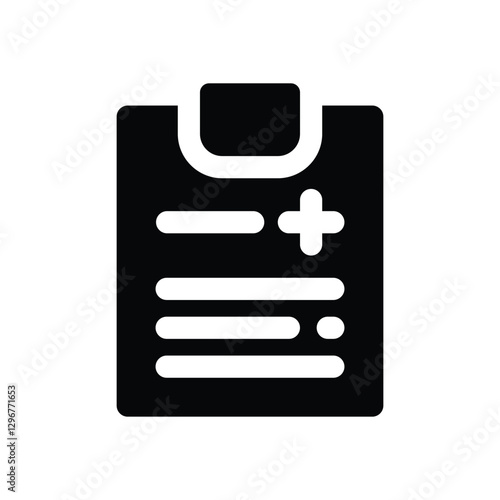 diagnosis glyph icon. Strong and solid vector icon for websites, mobile interfaces, presentations, and visual branding. High quality and easy to edit.