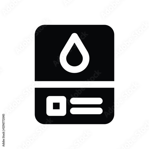 hemoglobin test glyph icon. Strong and solid vector icon for websites, mobile interfaces, presentations, and visual branding. High quality and easy to edit.
