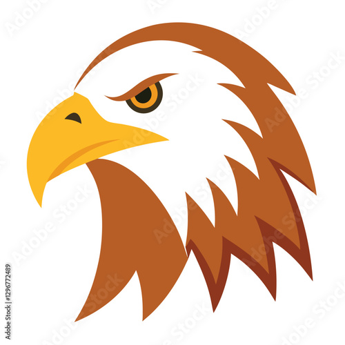 a simple stylized eagle head vector