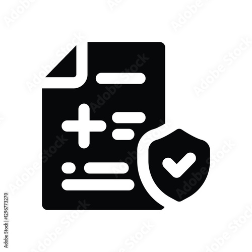 health insurance glyph icon. Strong and solid vector icon for websites, mobile interfaces, presentations, and visual branding. High quality and easy to edit.