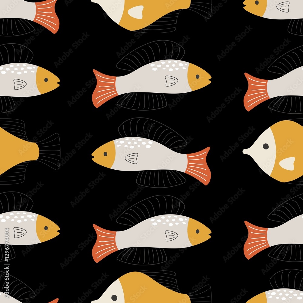 seamless fish pattern seamless fish pattern
