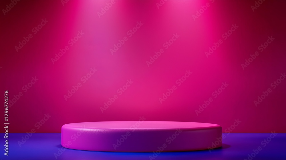 Pink Circular Platform Studio Backdrop Lighting Pink Circular Platform Studio Backdrop Lighting