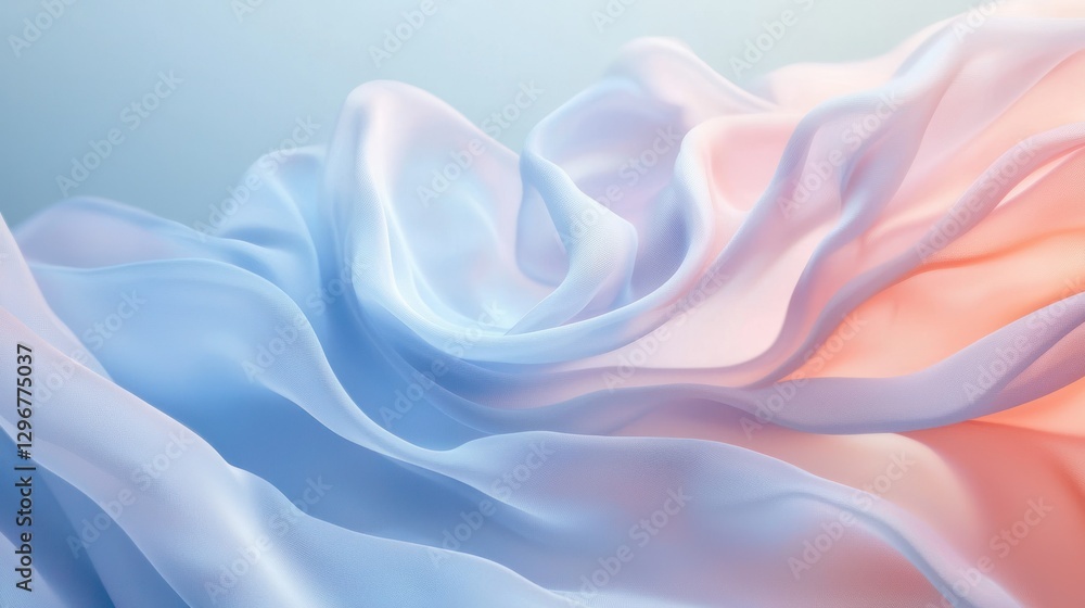 Obraz premium A gentle soft blue background with a pastel gradient for a calming effect.