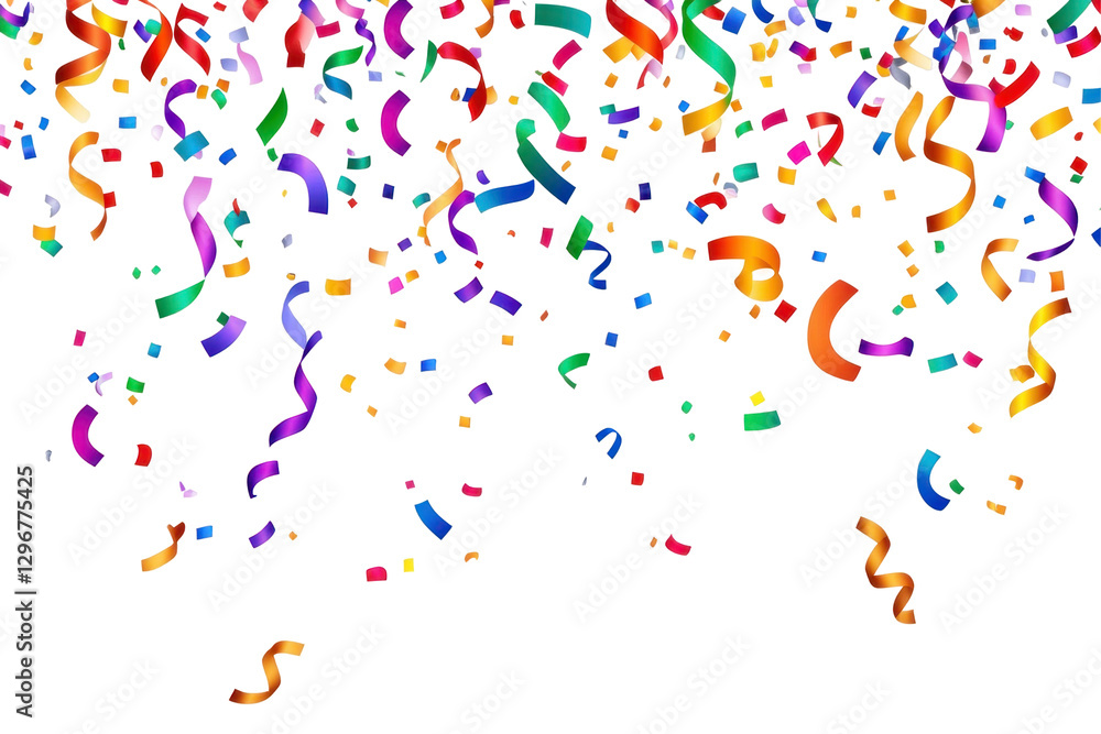 Party confetti isolated on transparent png Party confetti isolated on transparent png