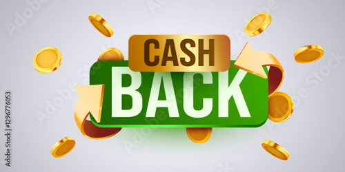 Cashback icon isolated on white background. Cashback or money back label.
