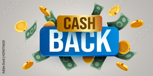 Cashback icon isolated on white background. Cashback or money back label.