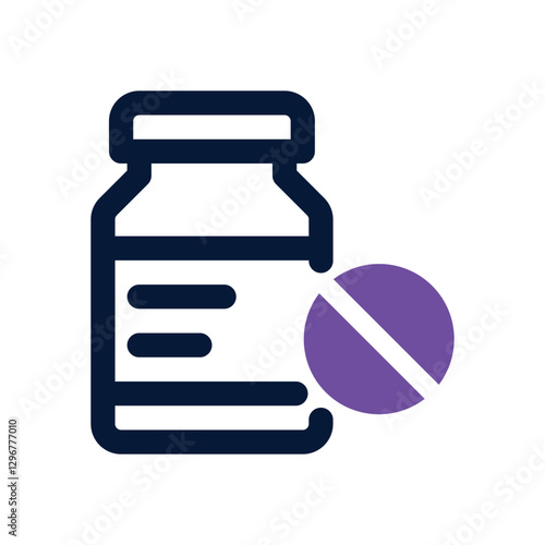 medication dual tone icon. Sleek and modern vector icon for websites, mobile apps, marketing materials, and corporate design. Fully scalable and ready to use.