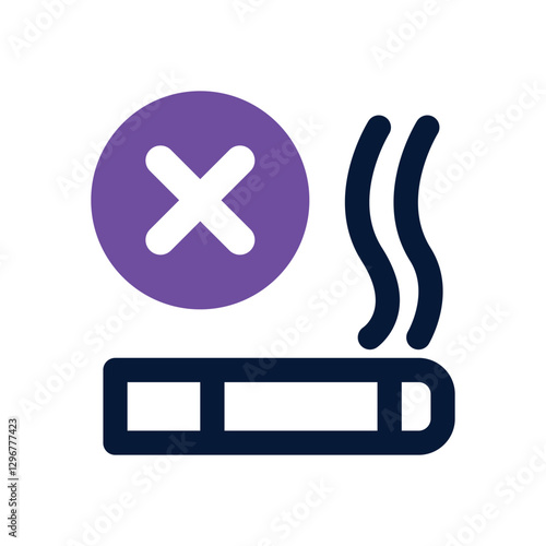 no smoking dual tone icon. Sleek and modern vector icon for websites, mobile apps, marketing materials, and corporate design. Fully scalable and ready to use.