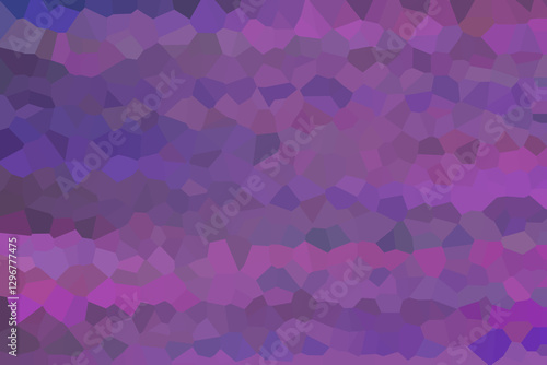 Quadro em tela Geometric Abstract: A mesmerizing geometric abstract with an iridescent fusion of purple and violet hues, invoking depth and an engaging visual texture