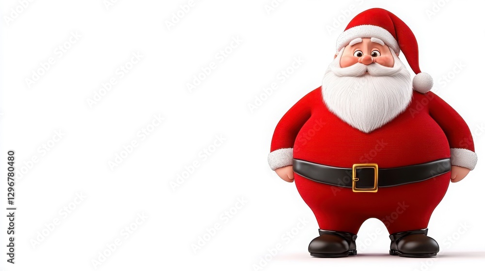 Cheerful cartoon Santa Claus character in a festive holiday setting Cheerful cartoon Santa Claus character in a festive holiday setting