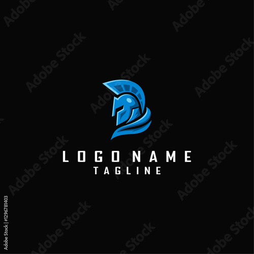 Sparta head mascot logo design