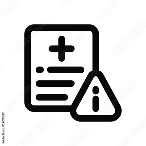 unhealthy line icon. Clean and minimalist vector icon for websites, mobile apps, presentations, and logos. Fully scalable and customizable for any project.