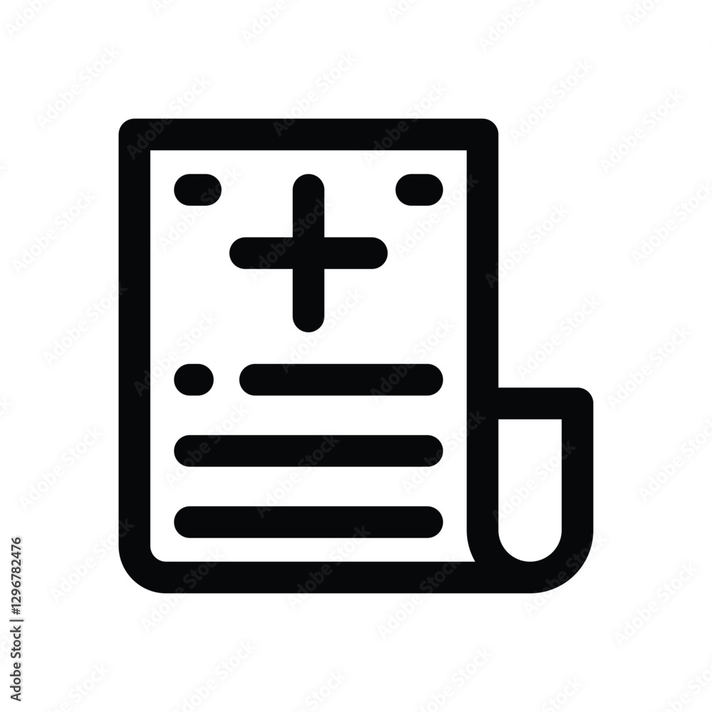 medical report line icon. Clean and minimalist vector icon for websites, mobile apps, presentations, and logos. Fully scalable and customizable for any project. medical report line icon. Clean and minimalist vector icon for websites, mobile apps, presentations, and logos. Fully scalable and customizable for any project.