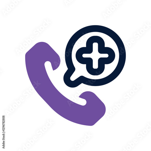 emergency call dual tone icon. Sleek and modern vector icon for websites, mobile apps, marketing materials, and corporate design. Fully scalable and ready to use.