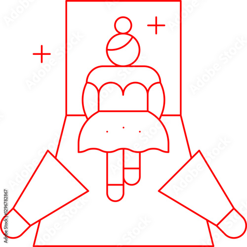 Catwalk single vector icon illustration