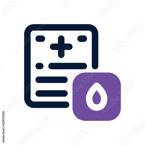 blood report dual tone icon. Sleek and modern vector icon for websites, mobile apps, marketing materials, and corporate design. Fully scalable and ready to use.