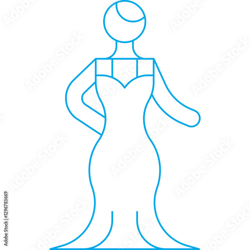 Haute Couture Show single vector icon illustration