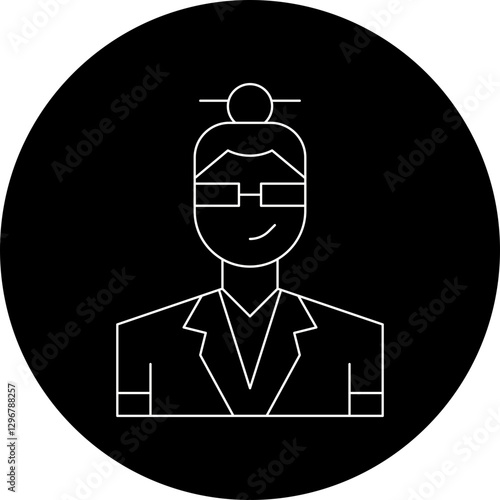 Stylist Male single vector icon illustration