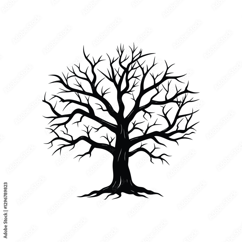 Obraz premium tree silhouette isolated on white