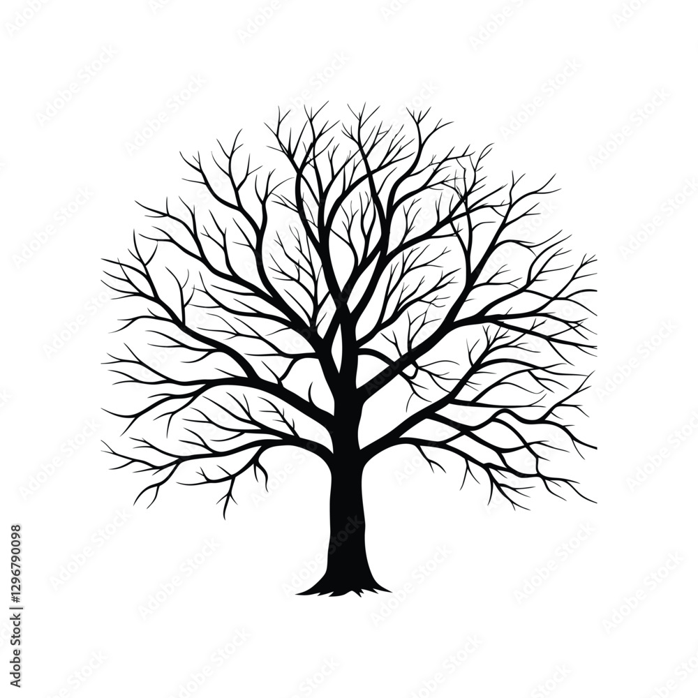 Obraz premium vector tree silhouette