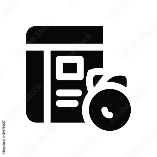 healthy food diet glyph icon. Strong and solid vector icon for websites, mobile interfaces, presentations, and visual branding. High quality and easy to edit.