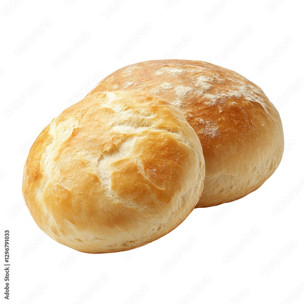 Freshly Baked Bread Rolls on a Transparent Background with Texture Freshly Baked Bread Rolls on a Transparent Background with Texture