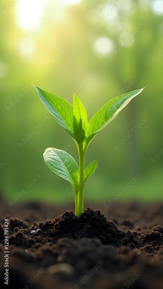 green seedling digital tech agriculture concept green seedling digital tech agriculture concept