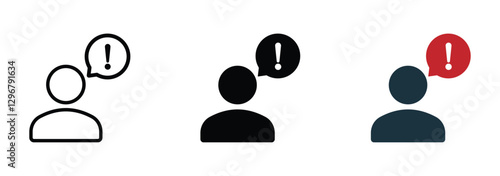 Vector complaint icon designs. Poor feedback vector icon signs