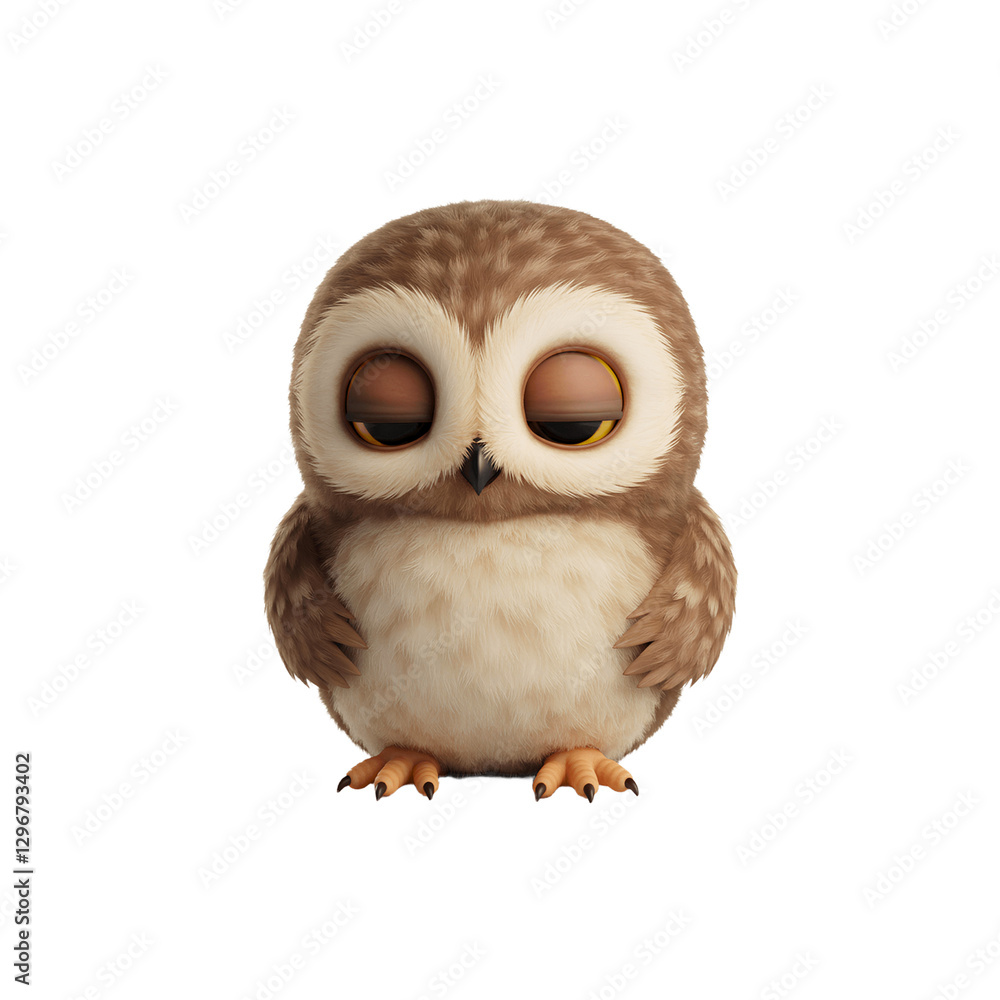 Obraz premium cute owl. 3D element for composition