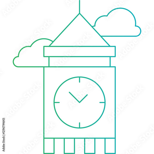 London Fashion Week single vector icon illustration