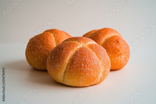 Wallpaper Mural Golden rolls arranged artistically on light surface, showcasing Torontodigital.ca