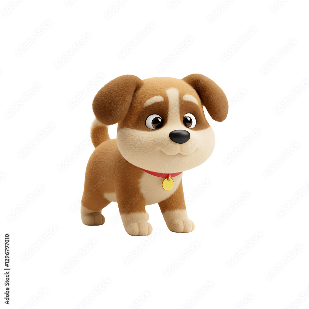 Fototapeta premium cute dog. 3D element for composition