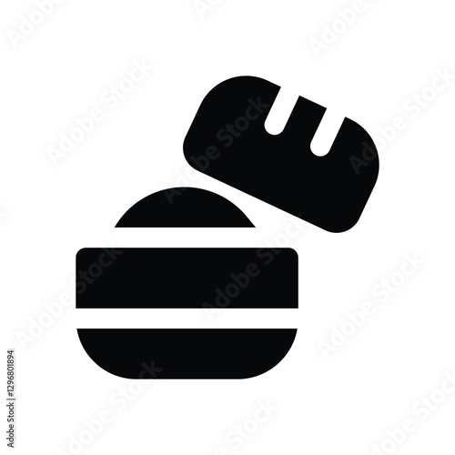 carbohydrate glyph icon. Strong and solid vector icon for websites, mobile interfaces, presentations, and visual branding. High quality and easy to edit.