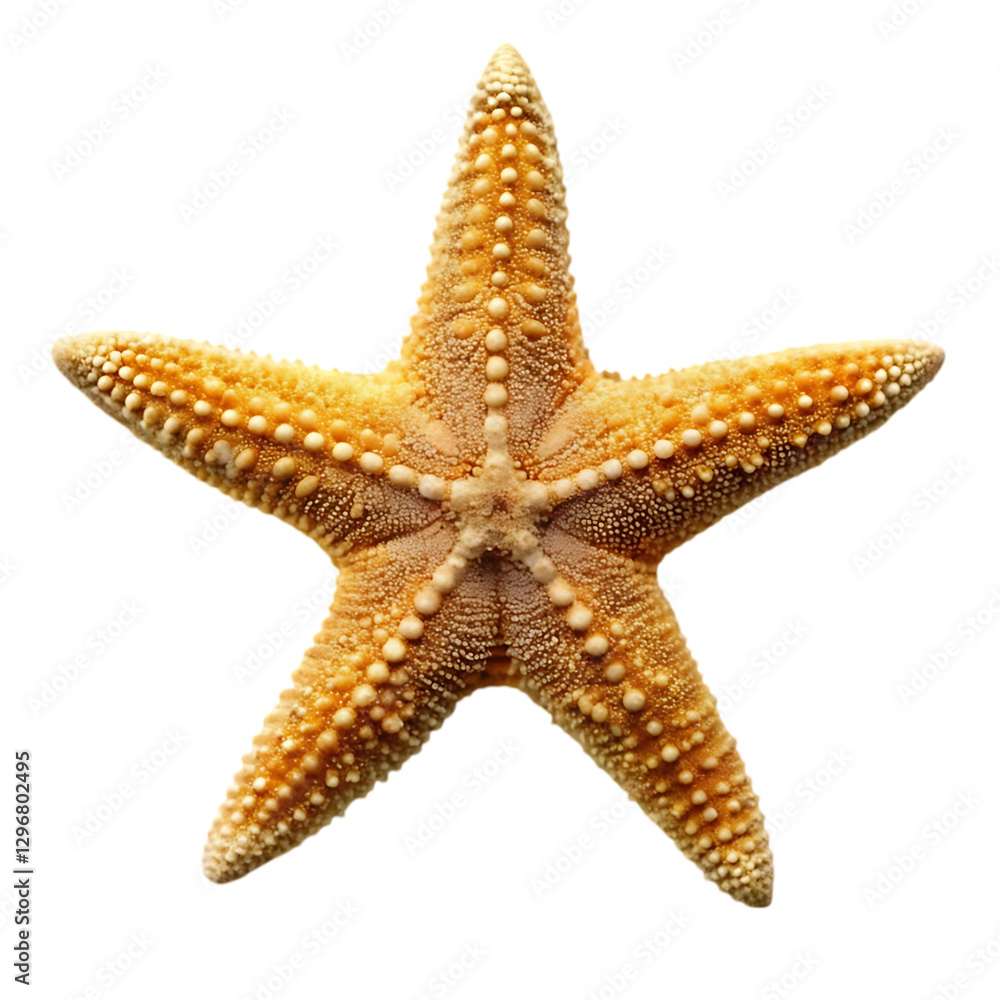 Golden Starfish: Beach Ocean Sea Life on transparent background Golden Starfish: Beach Ocean Sea Life on transparent background