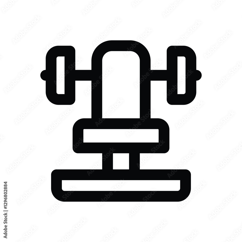 gym machine line icon. Clean and minimalist vector icon for websites, mobile apps, presentations, and logos. Fully scalable and customizable for any project. gym machine line icon. Clean and minimalist vector icon for websites, mobile apps, presentations, and logos. Fully scalable and customizable for any project.