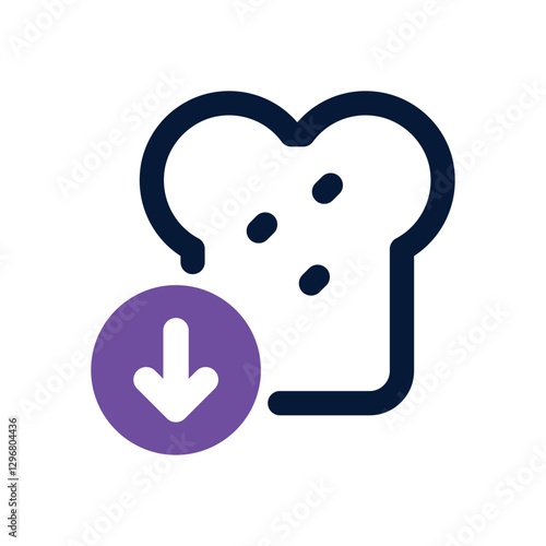 low carb dual tone icon. Sleek and modern vector icon for websites, mobile apps, marketing materials, and corporate design. Fully scalable and ready to use.