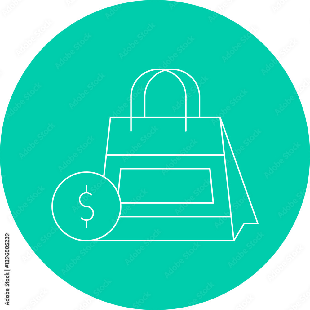 Budget Fashion single vector icon illustration Budget Fashion single vector icon illustration