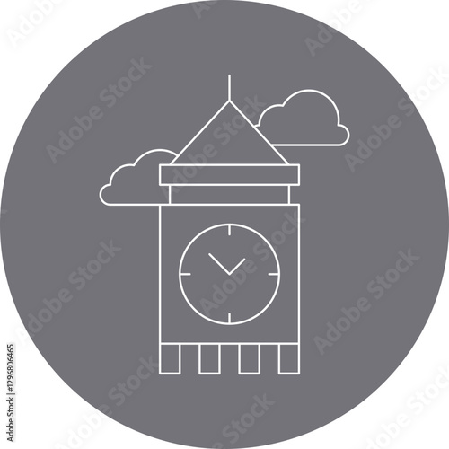 London Fashion Week single vector icon illustration