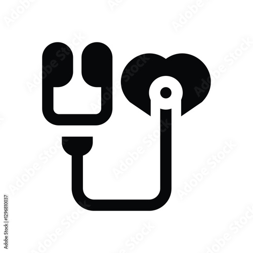 heart glyph icon. Strong and solid vector icon for websites, mobile interfaces, presentations, and visual branding. High quality and easy to edit.