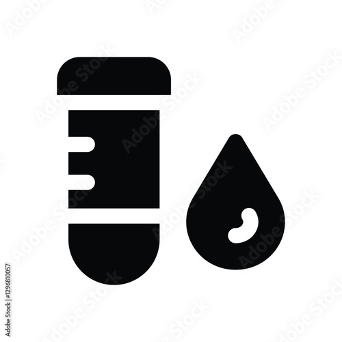 blood test glyph icon. Strong and solid vector icon for websites, mobile interfaces, presentations, and visual branding. High quality and easy to edit.