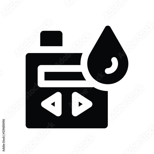 diabetes test glyph icon. Strong and solid vector icon for websites, mobile interfaces, presentations, and visual branding. High quality and easy to edit.