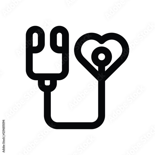 heart line icon. Clean and minimalist vector icon for websites, mobile apps, presentations, and logos. Fully scalable and customizable for any project.