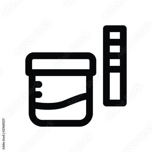 urine sample line icon. Clean and minimalist vector icon for websites, mobile apps, presentations, and logos. Fully scalable and customizable for any project.