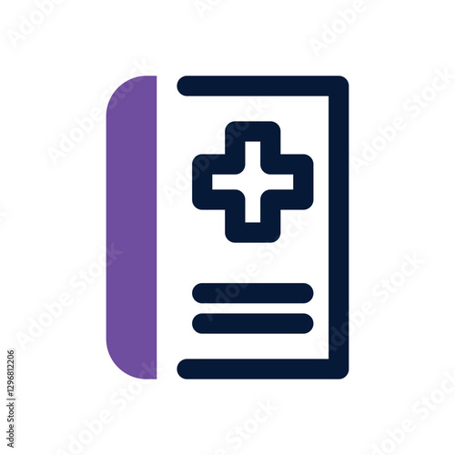 medical report dual tone icon. Sleek and modern vector icon for websites, mobile apps, marketing materials, and corporate design. Fully scalable and ready to use.