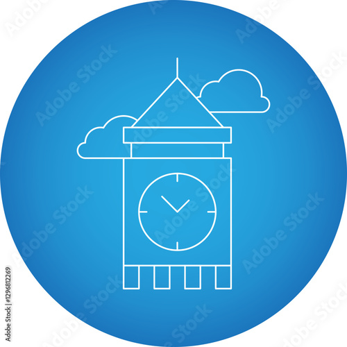 London Fashion Week single vector icon illustration
