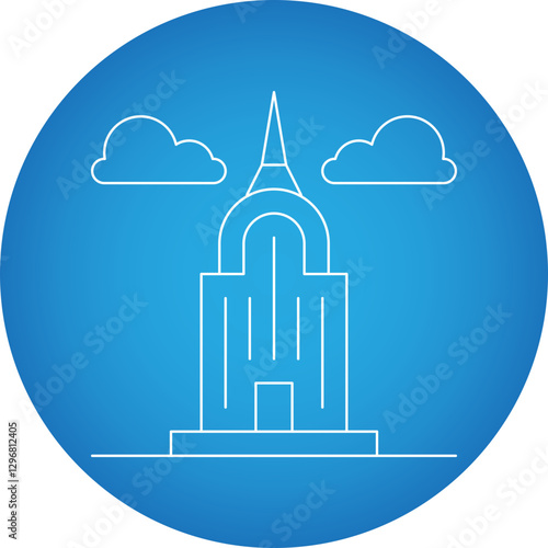 Newyork Fashion Week single vector icon illustration