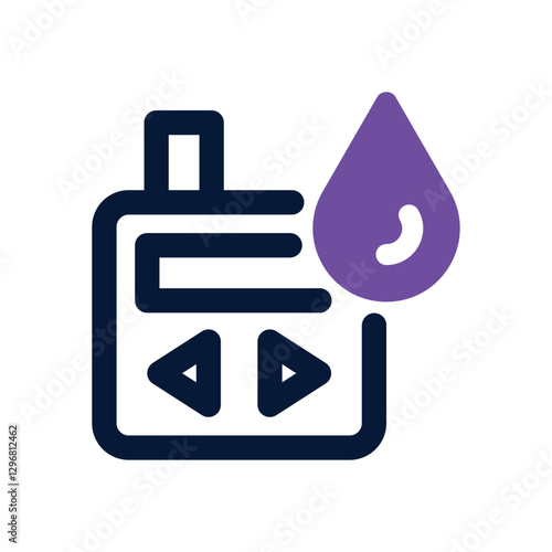 diabetes test dual tone icon. Sleek and modern vector icon for websites, mobile apps, marketing materials, and corporate design. Fully scalable and ready to use.