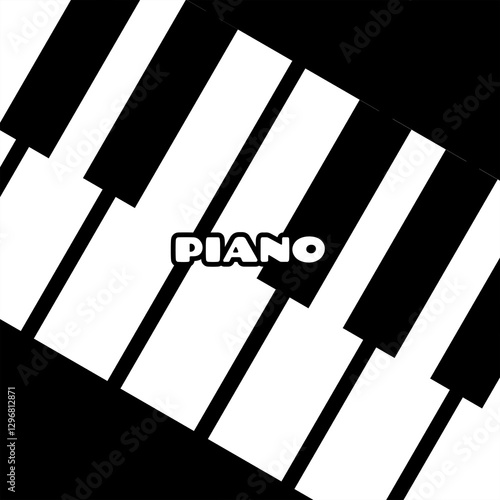 World Piano Day to celebrate on March 29th. Piano keys on black background. Musician event banner.