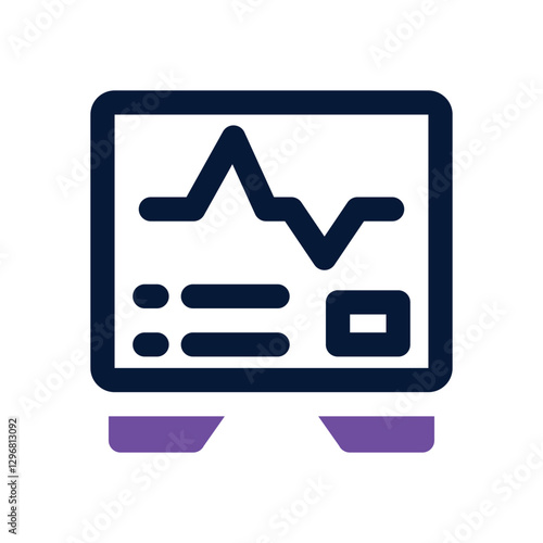 electrocardiogram dual tone icon. Sleek and modern vector icon for websites, mobile apps, marketing materials, and corporate design. Fully scalable and ready to use.