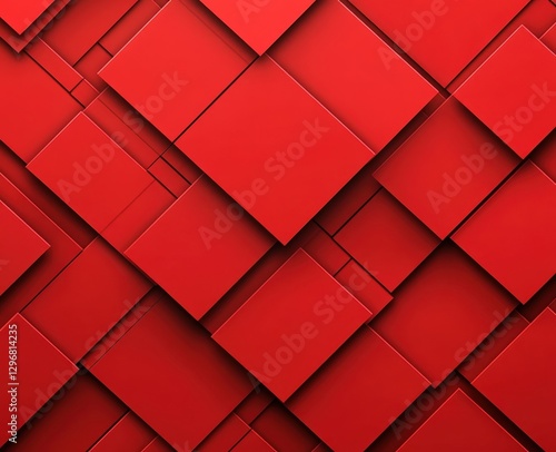 This is a closeup view of a striking red tile wall featuring a diamond pattern